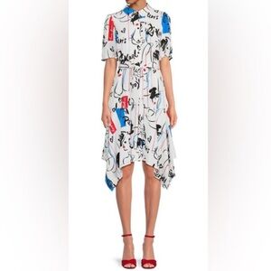 NWT Karl Lagerfeld Paris Abstract Shirt Dress, Size 18W